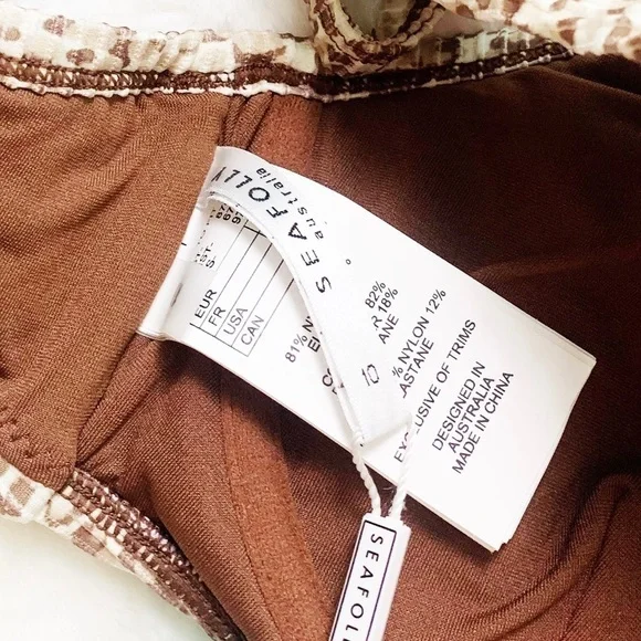 NWT Seafolly DD Serpentine Snakeskin Print Bikini Top - Picture 8 of 8